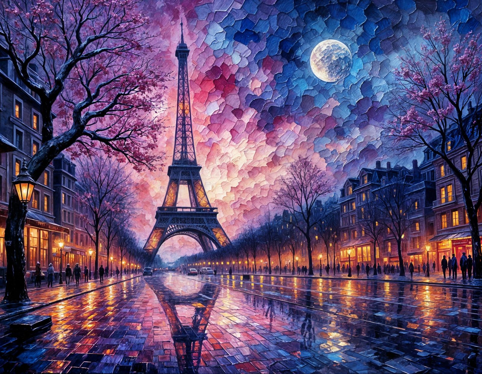 Spring night in Paris  by @Jane Jay