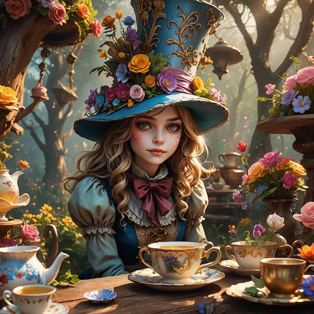 Alice with a hat   by @Mew Hill