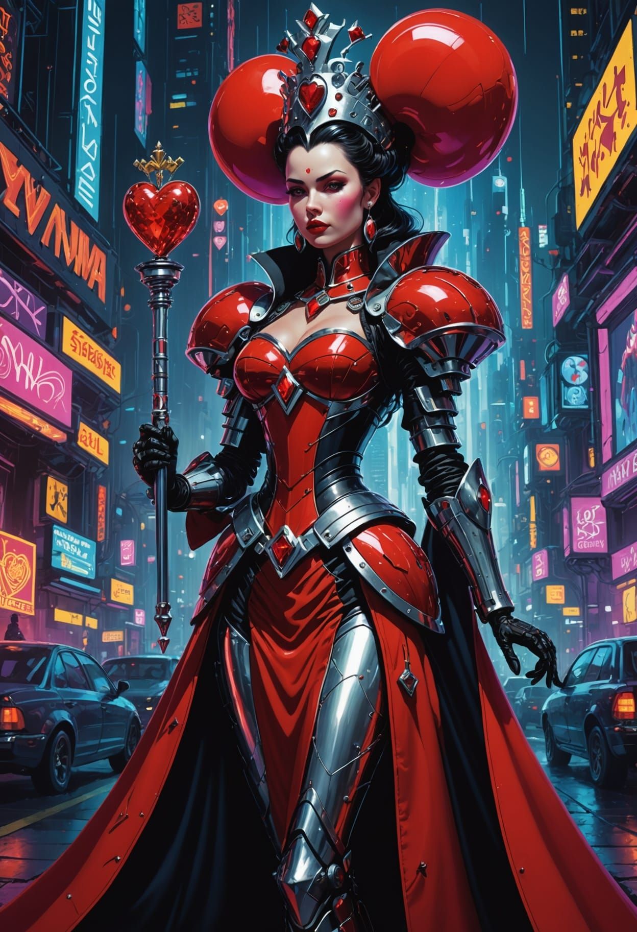Cyber Queen Of Hearts  by @Miny Boy