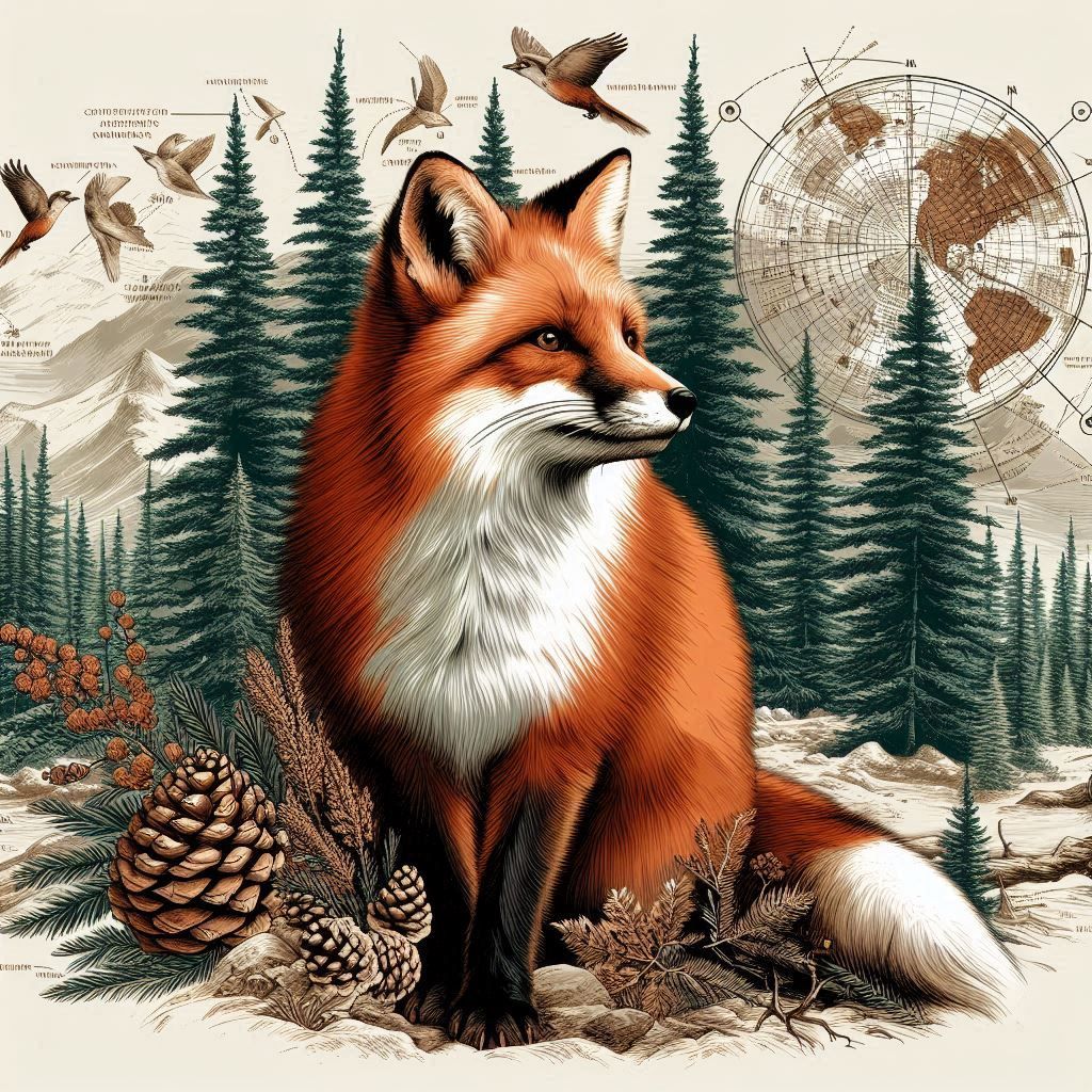 American Red Fox - Coniferous Forests