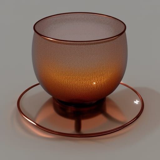 Copper sculpture cylindrical circles glass 👓 ✨️ frosted fra...