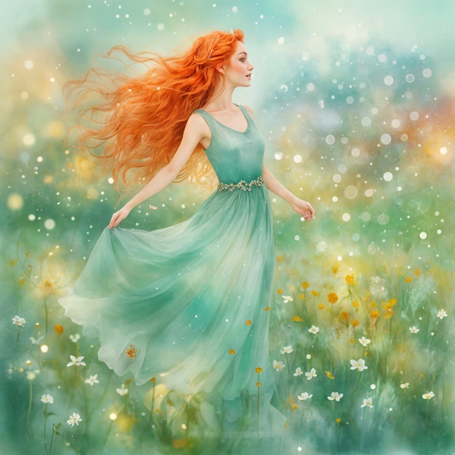 🌼 One with nature, dreamy painting. 🌼  by @FrauElch