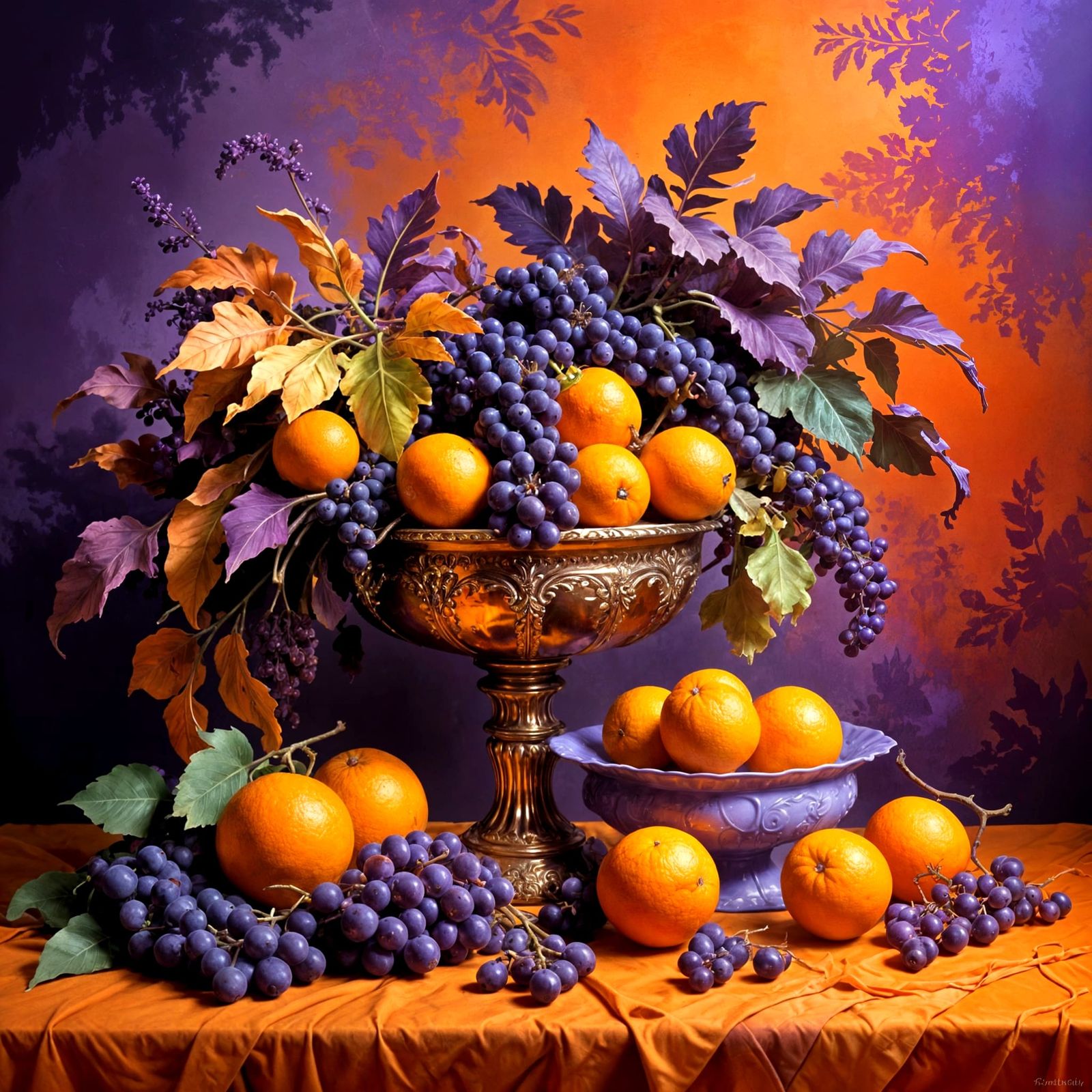 Orange and Purple Still Life  by @Sherkhal