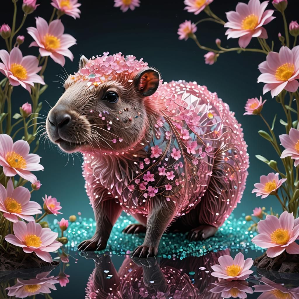 Glass sculpture capybara