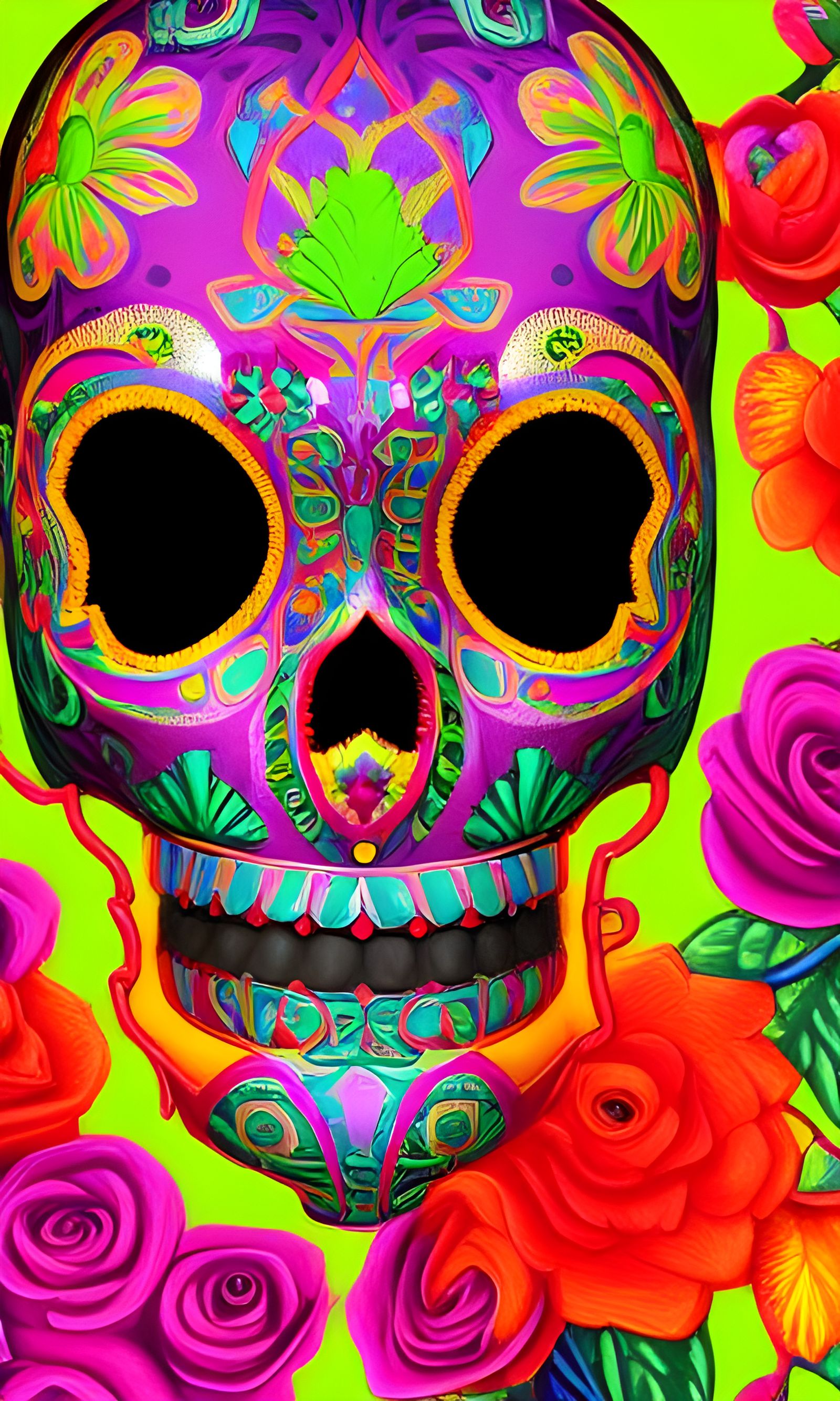 Mexican calavera mask - AI Generated Artwork - NightCafe Creator