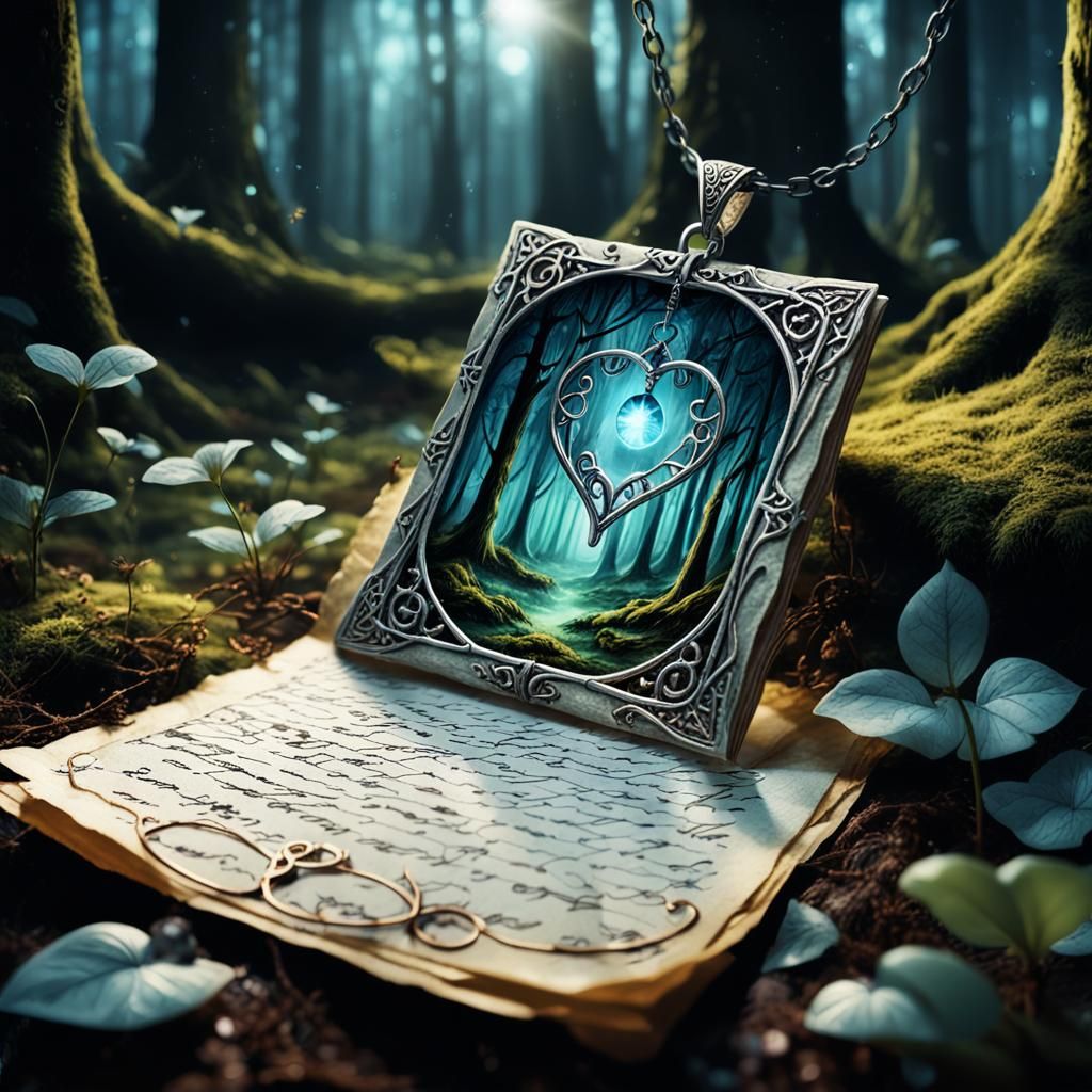 Elven silver pendant, with delicate Gaussian