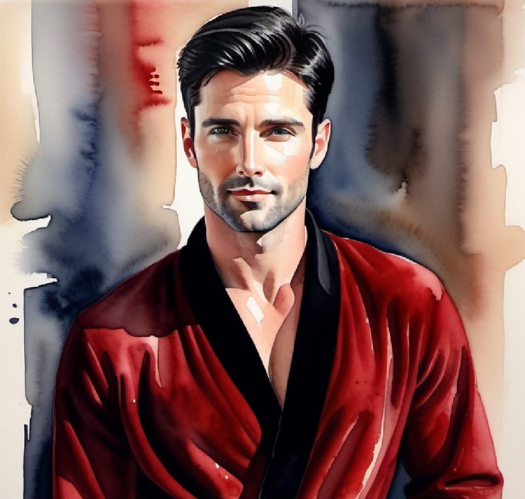 Handsome man  with stubble