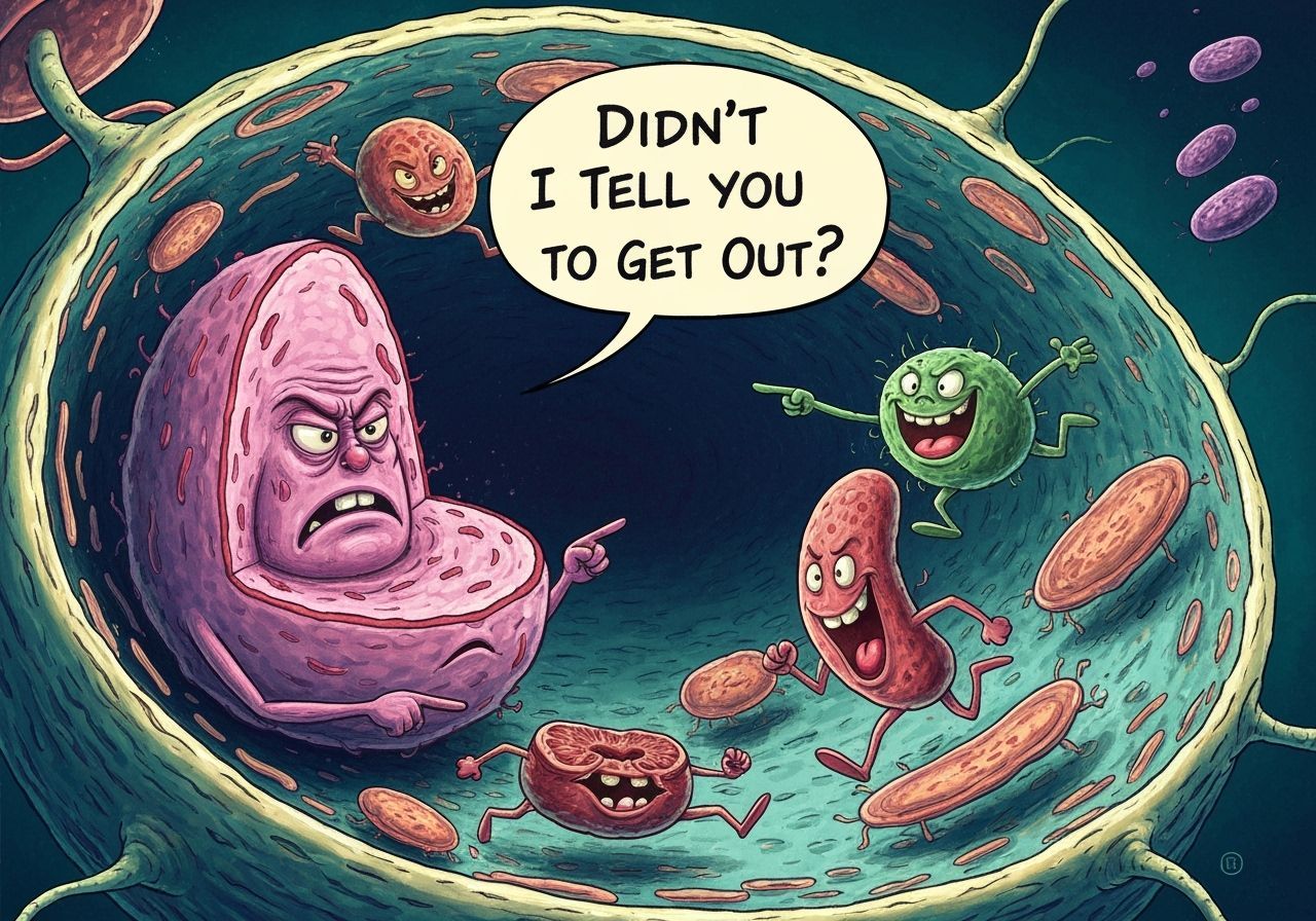 Silly Microbes! 🦠  by @Karen Ridley