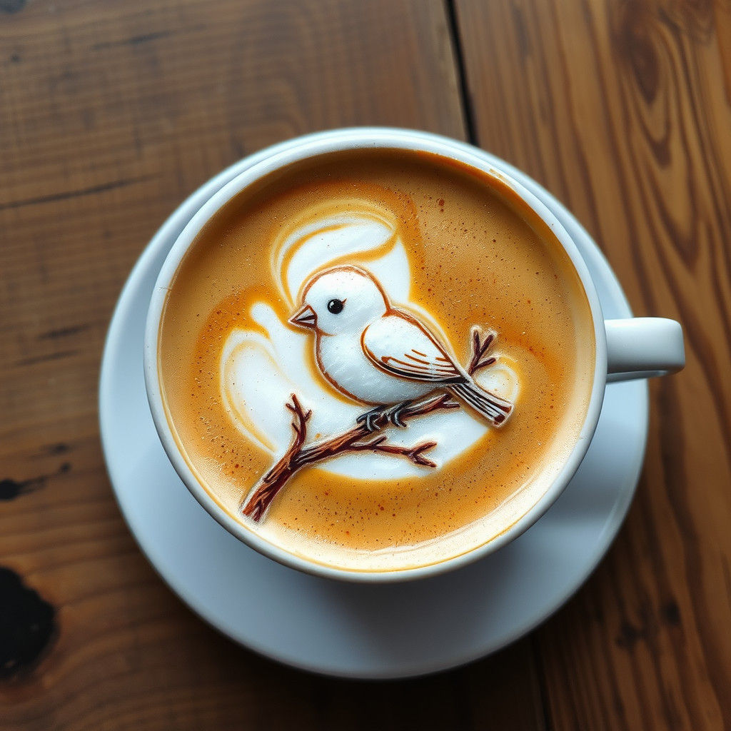 Latte art  by @bibillou