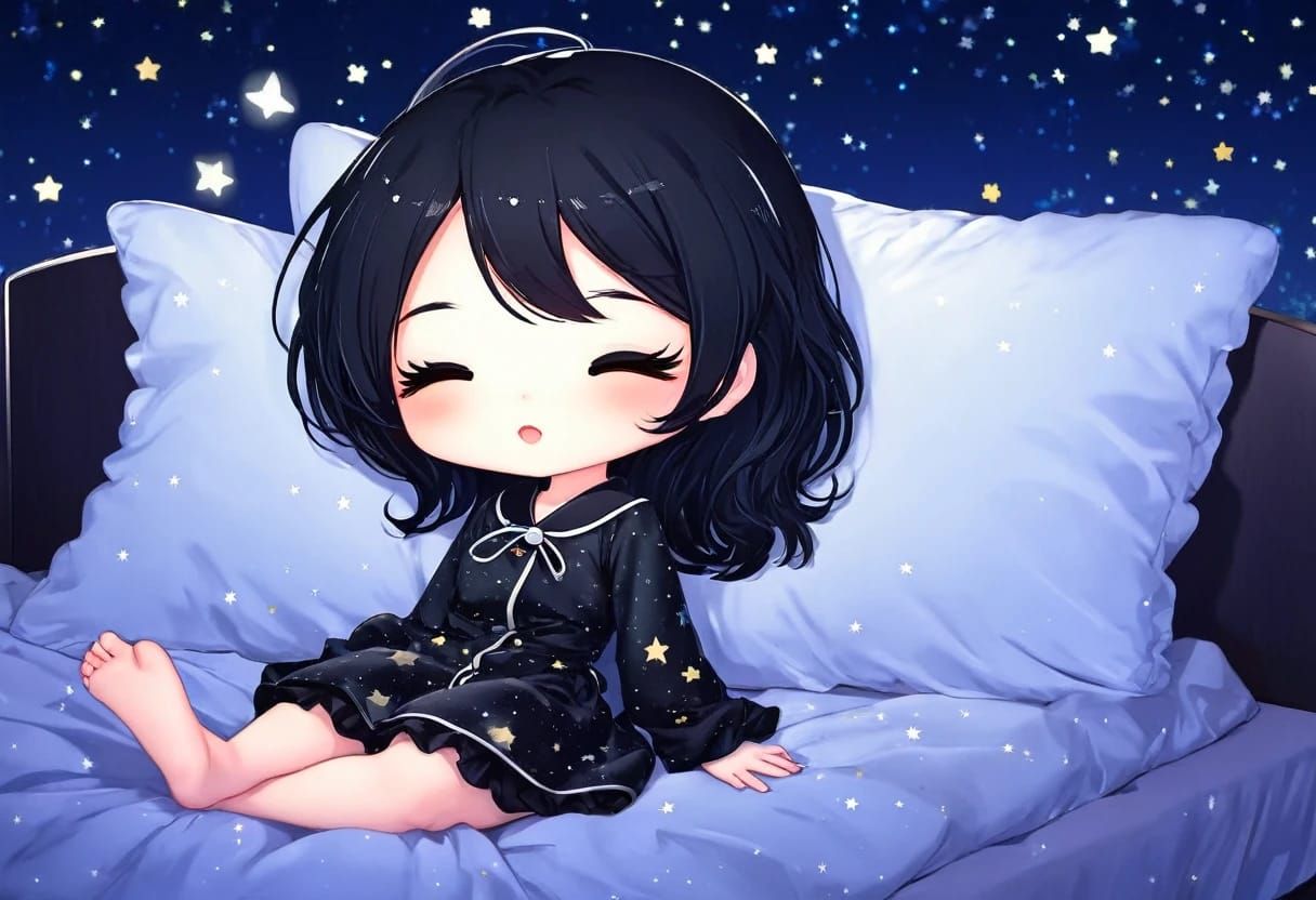 Sleeping 👩🏻🖤✨💤😴🌙