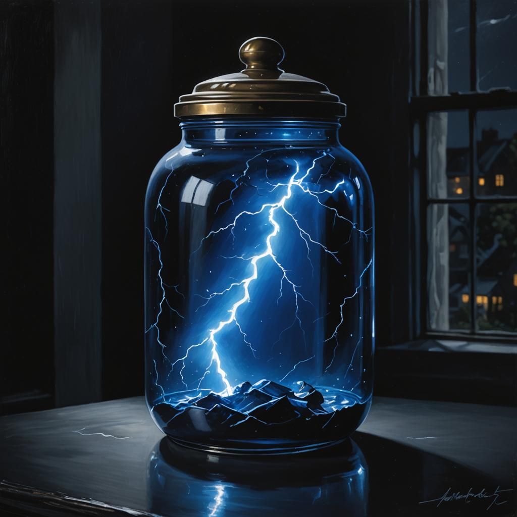 Lightning In Cobalt Jar