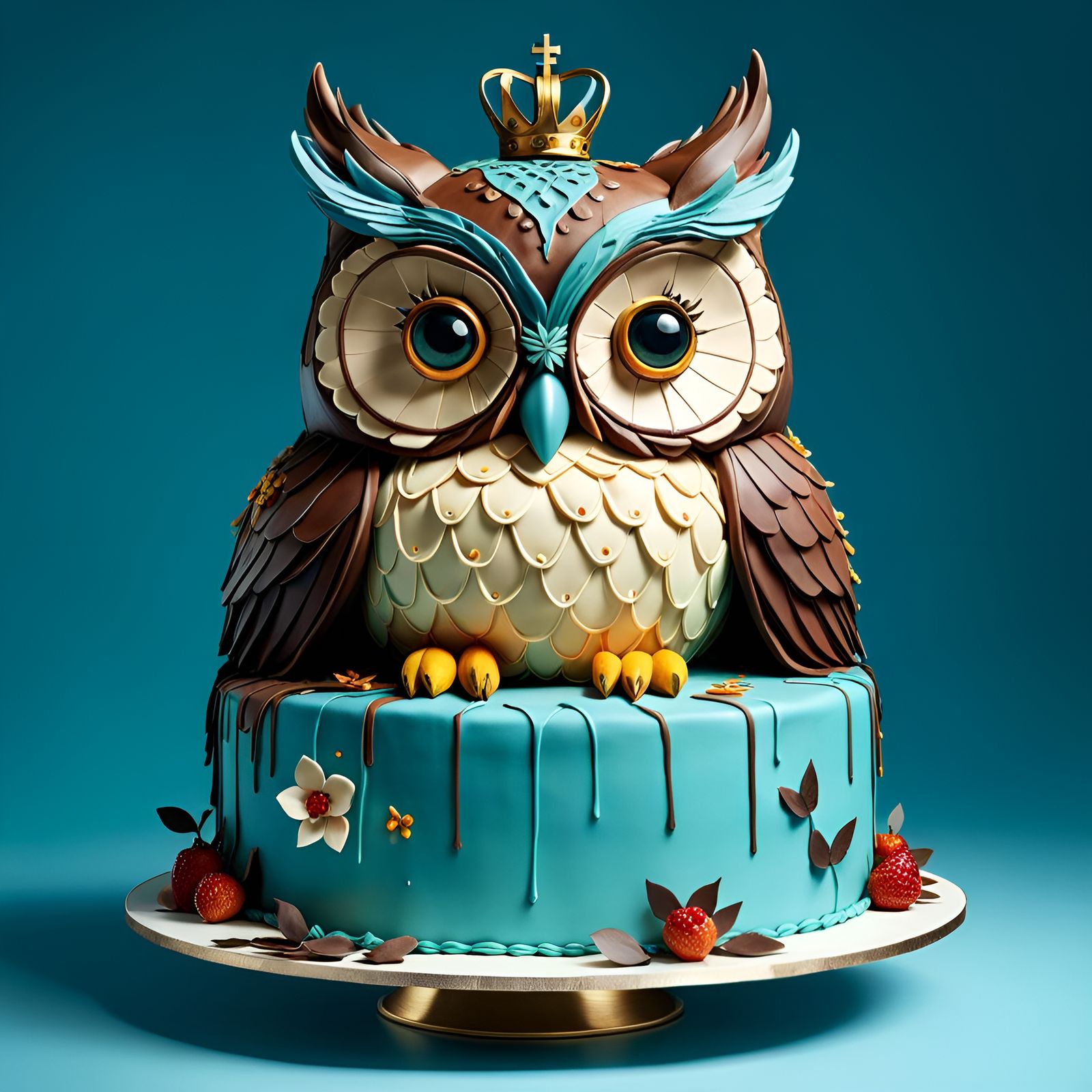Owl Cake Sculpture   by @Cam Views