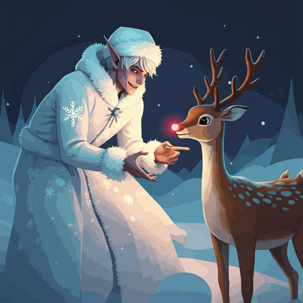 Jack Frost nipping Rudolph's nose