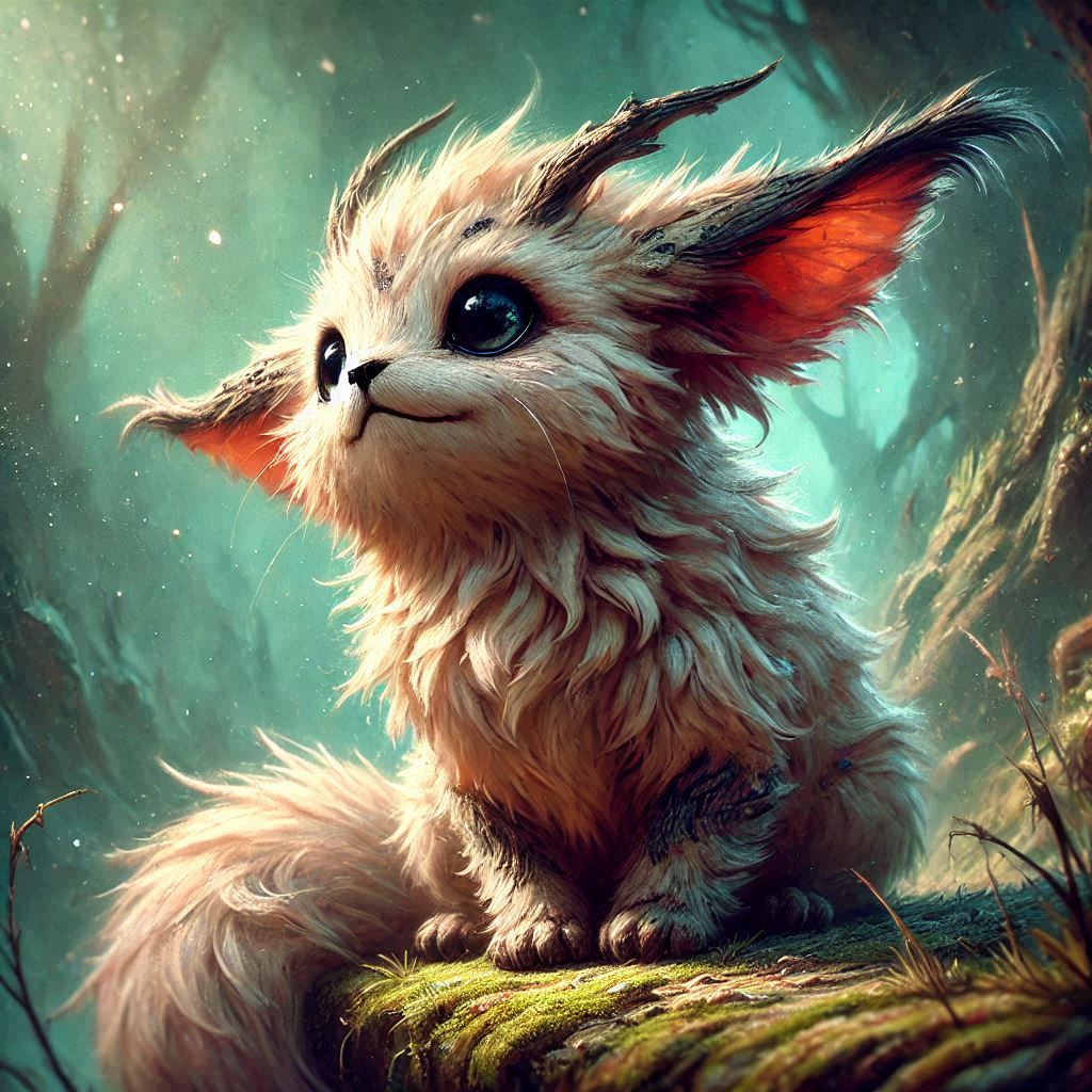 adorable fairy-tale fantasy creature portrait..