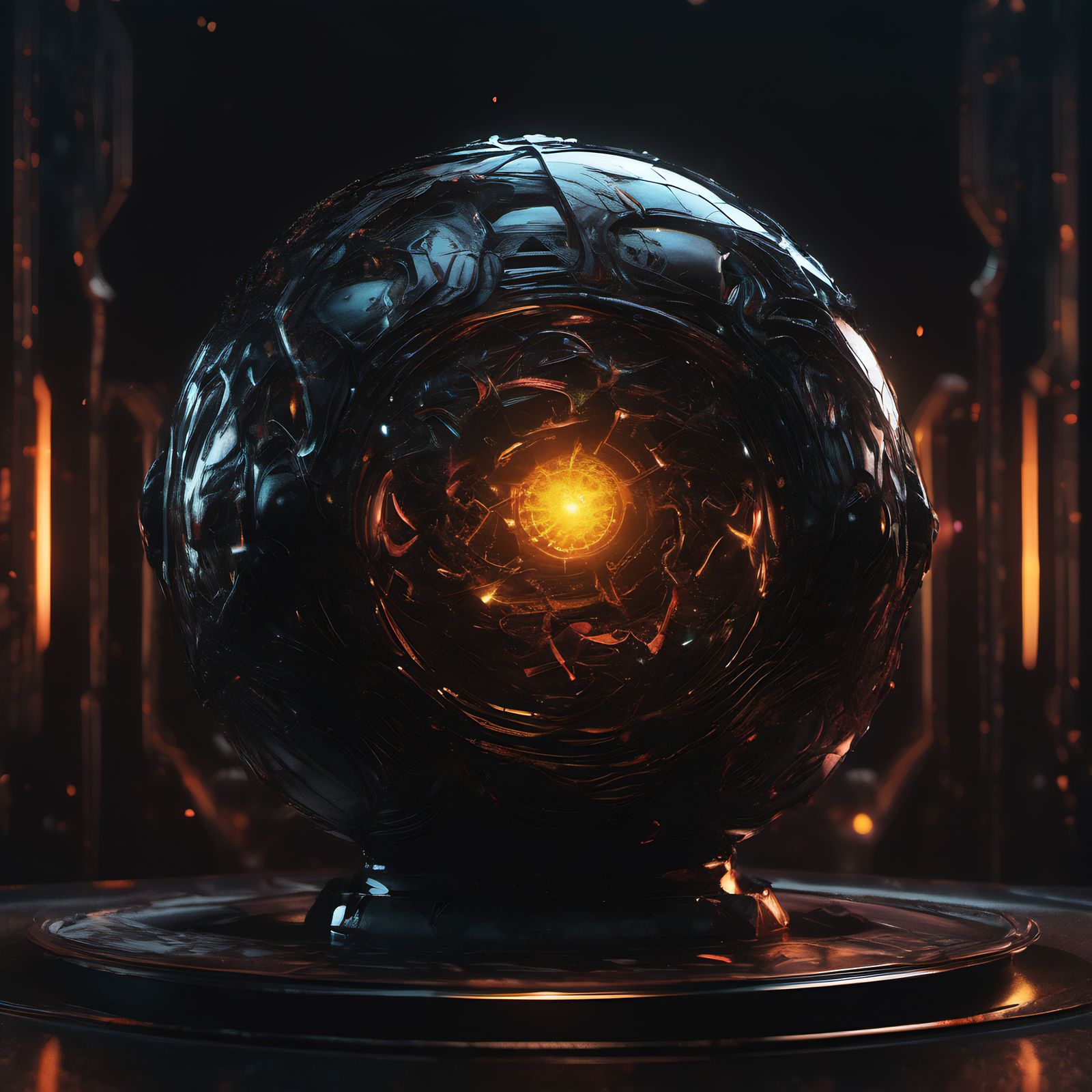 Black Chaos Orb - AI Generated Artwork - NightCafe Creator