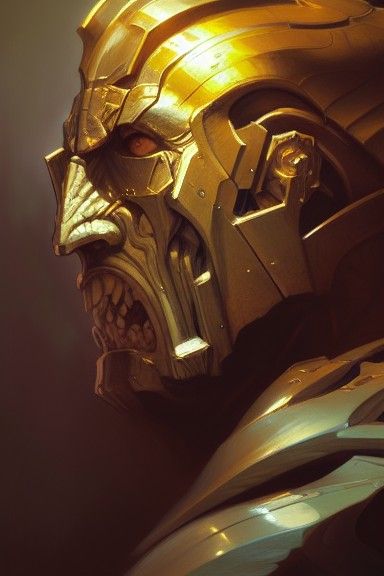 Overlord head and shoulders portrait, 8k resolution concept art portrait by Greg Rutkowski, Artgerm, WLOP, Alphonse Mucha dynamic lighting h...