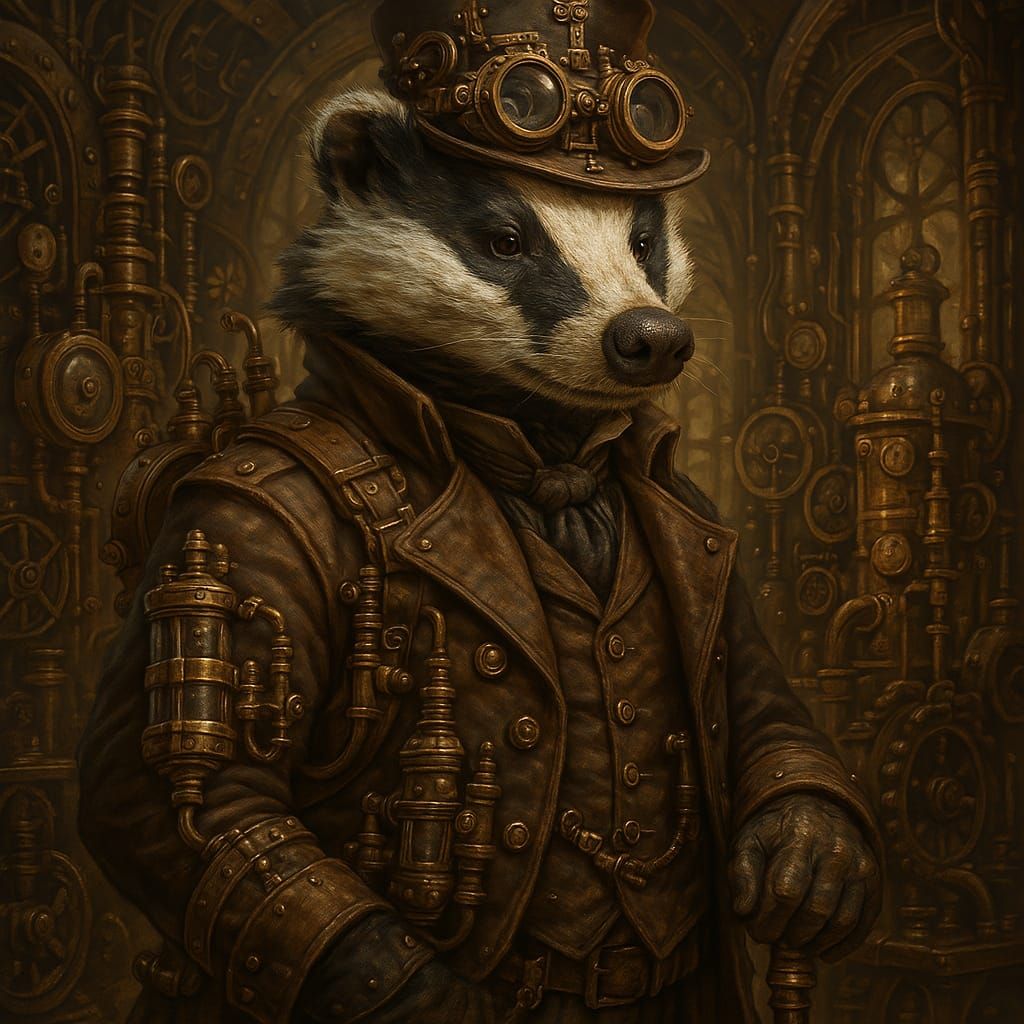 Steam and Shadows: A Badger’s Journey Through Gears and Grit