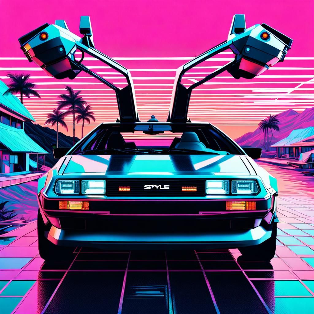 Back to the future Delorean Style - AI Generated Artwork - NightCafe ...