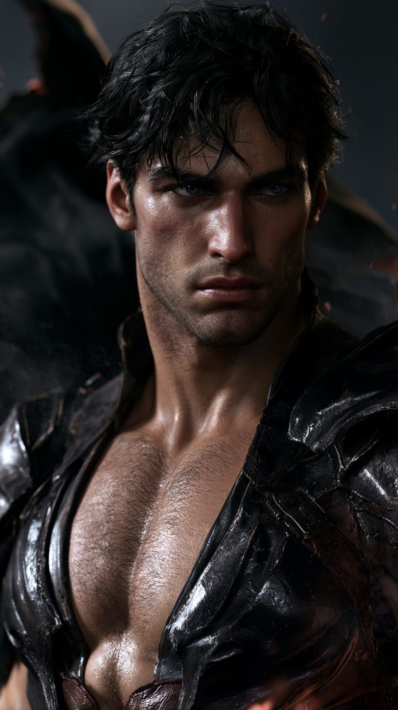 Intense Dark Fantasy Warrior