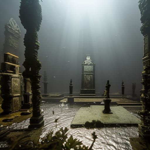 Cemetery at Night