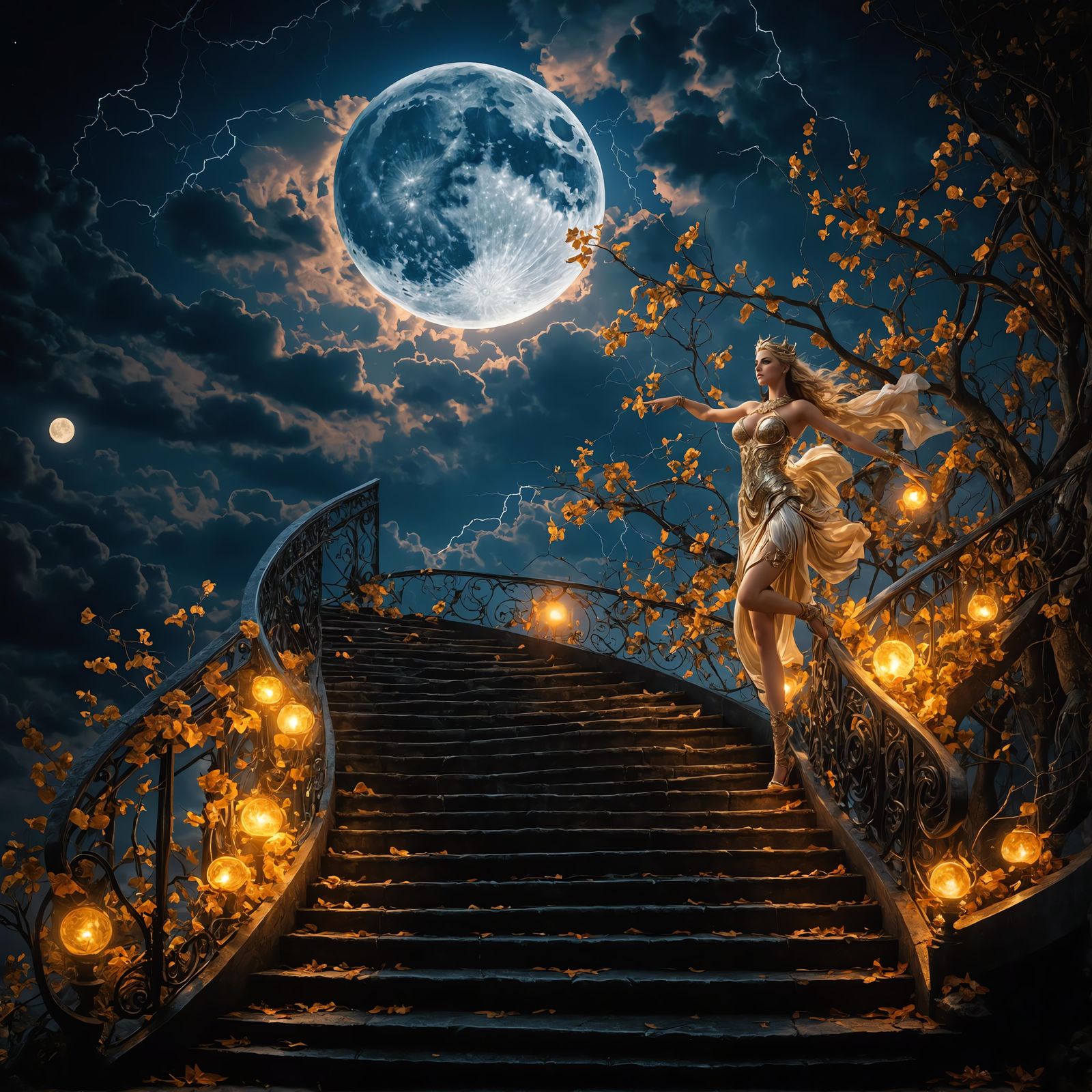 Guardian angel of the lunar staircase
