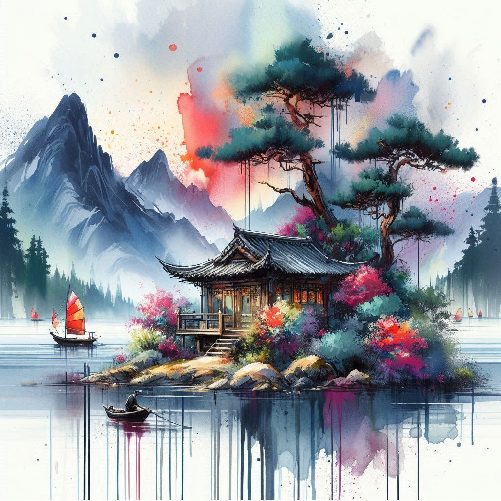 Serene Lake and the cabin