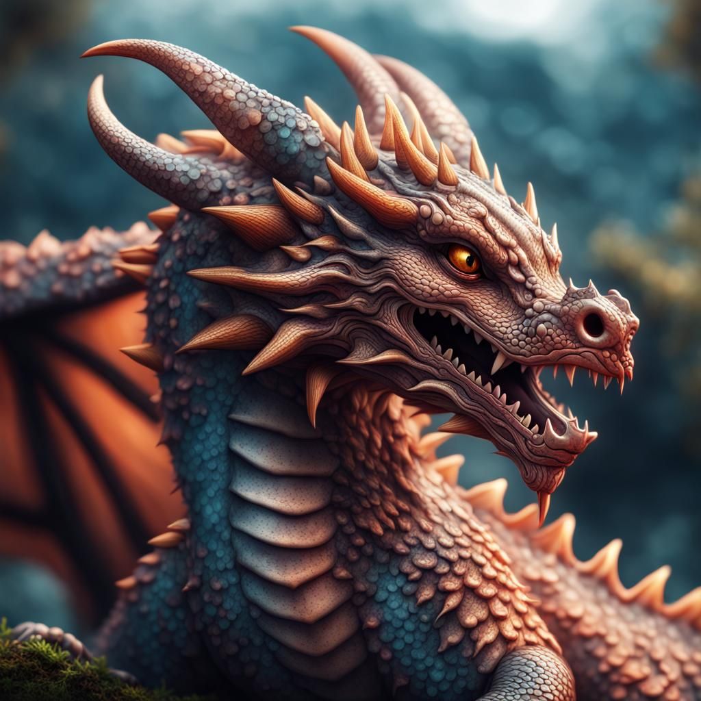 kawaii elemental dragon  by @Bjobjokke