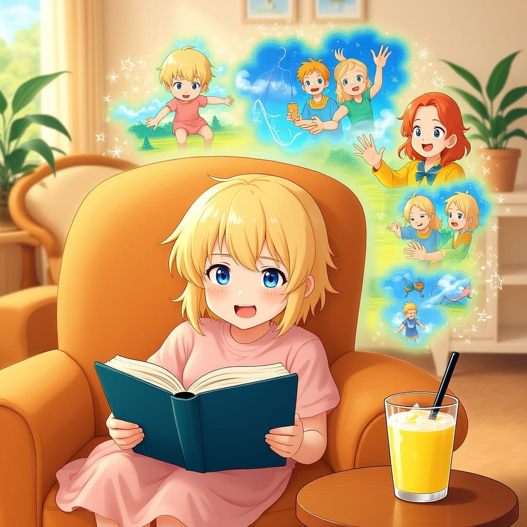 Summer days reading inside with the AC