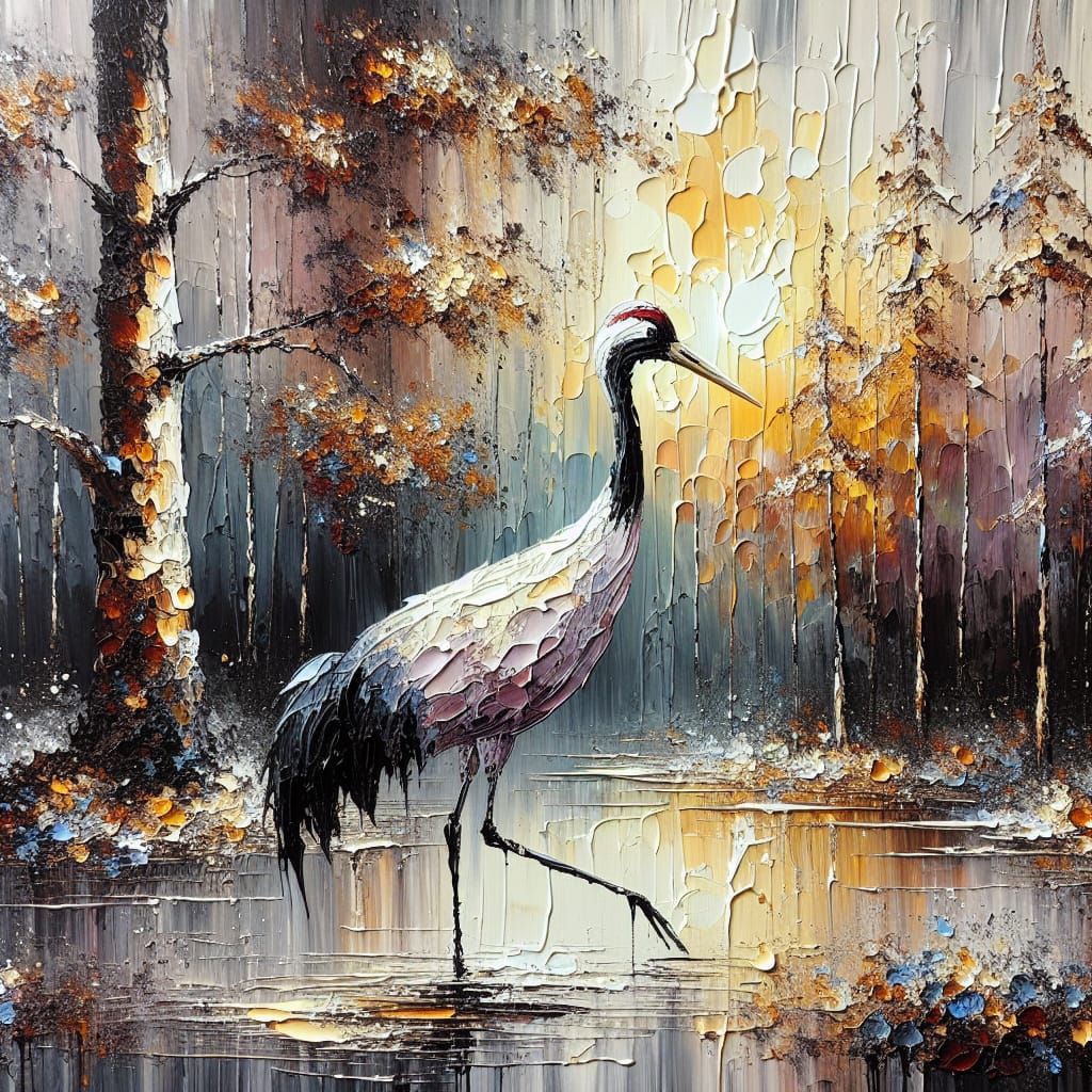 crane walks in the swamp  by @PiCat