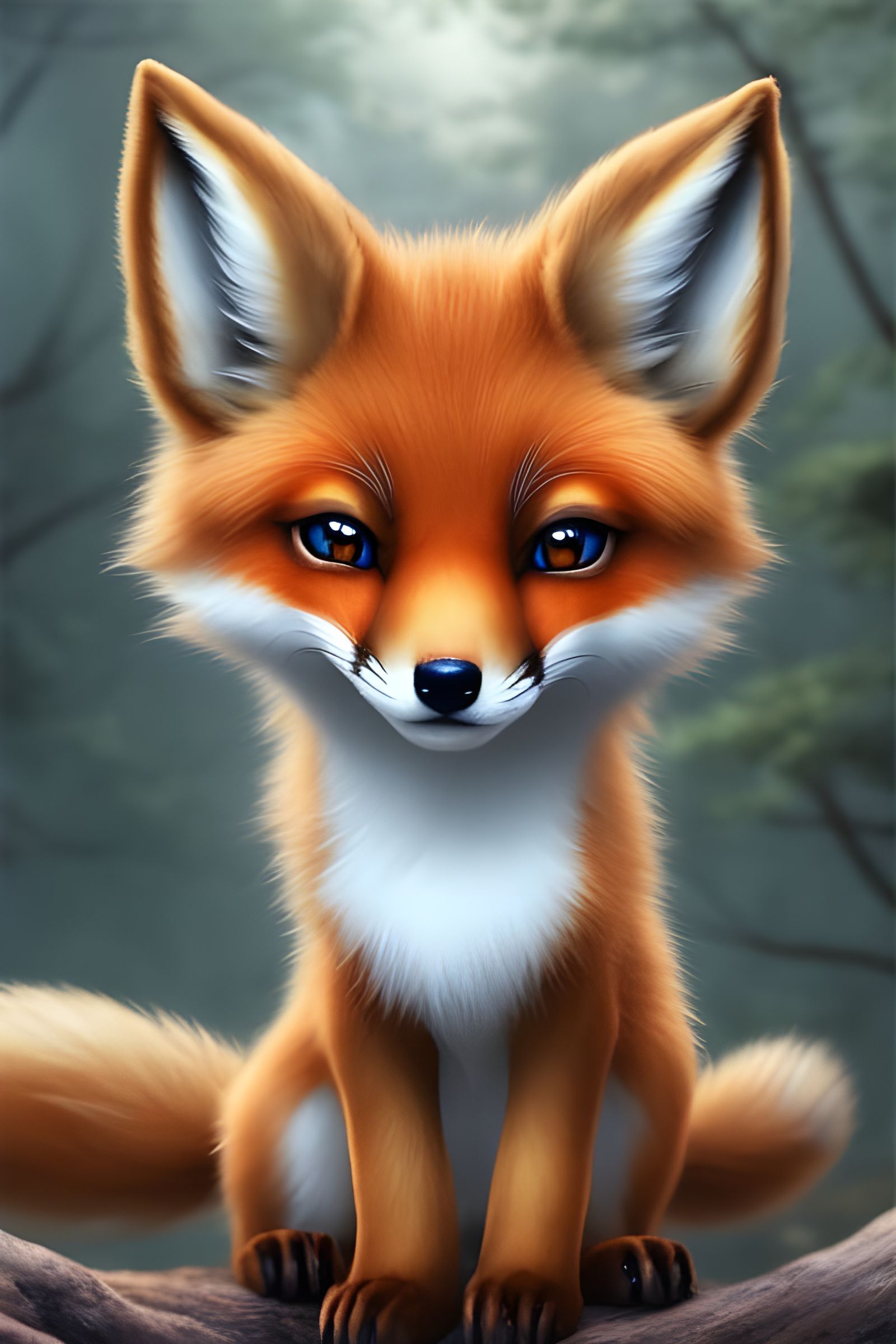 Kawaii fox - AI Generated Artwork - NightCafe Creator