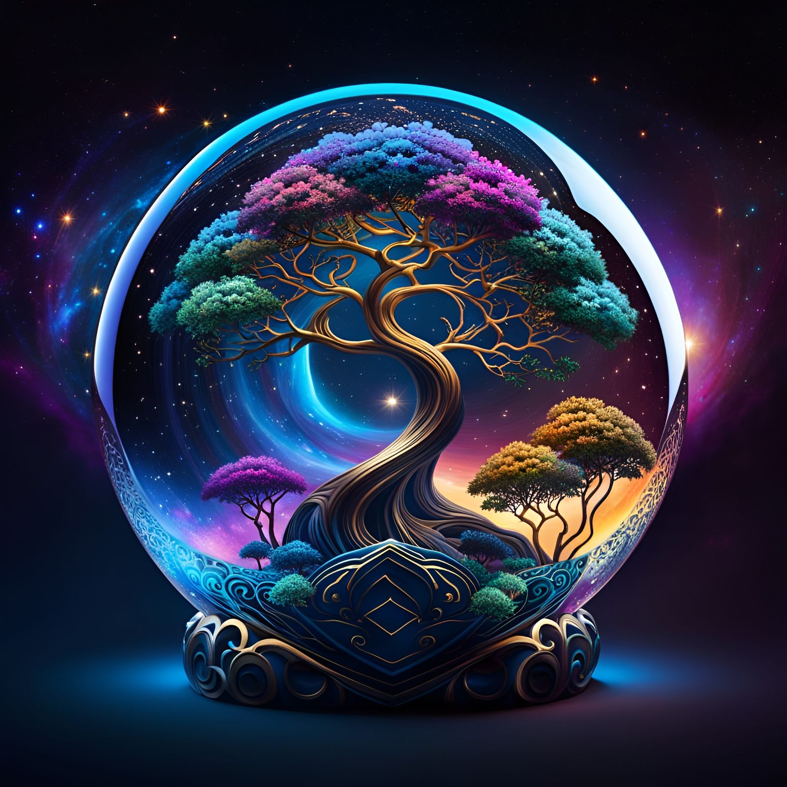 Bonsai glass sphere   by @Revenant_22