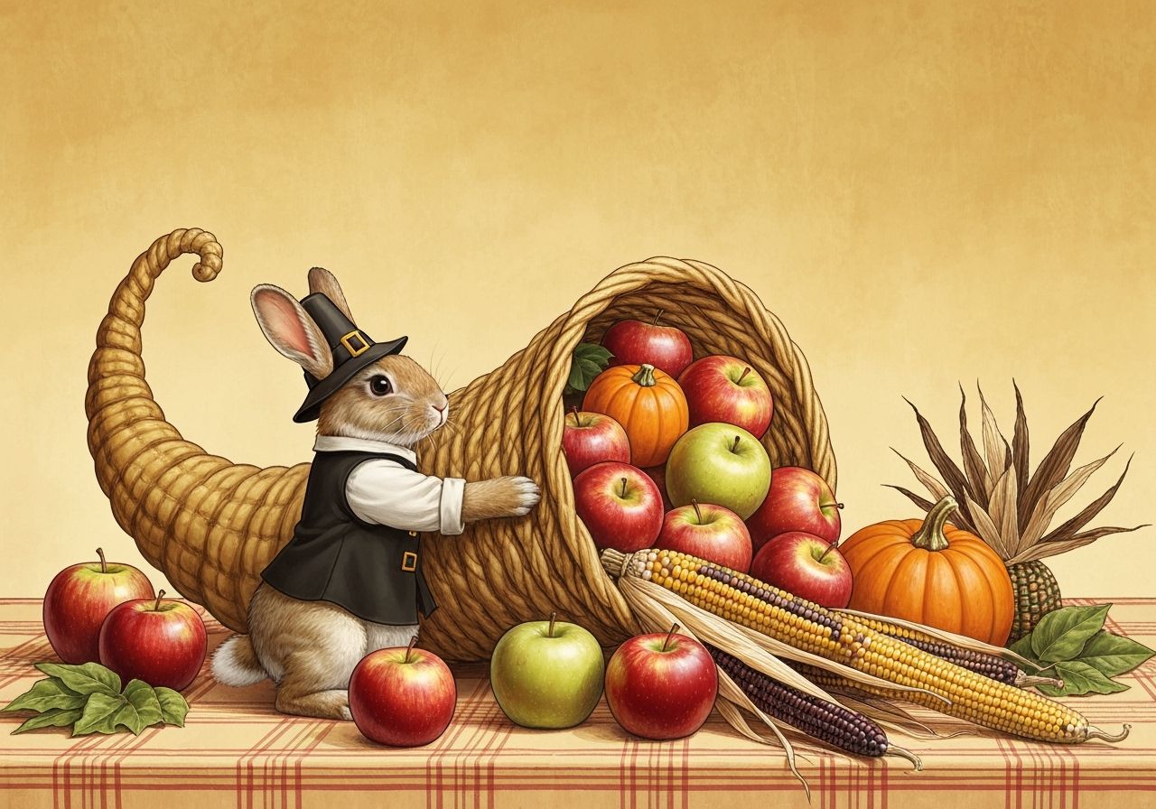 Rabbit's Thanksgiving Cornucopia  by @Autumn