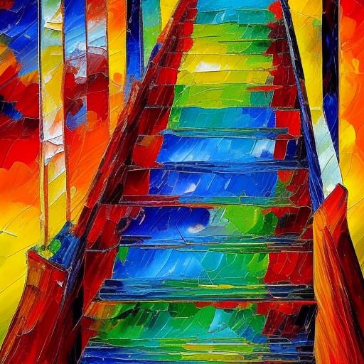 Rainbow stairs