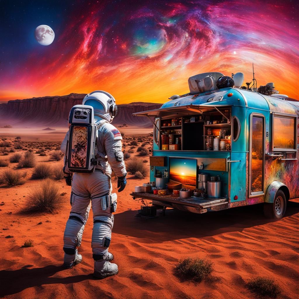 Otherworldly Futuristic Food Truck. #2