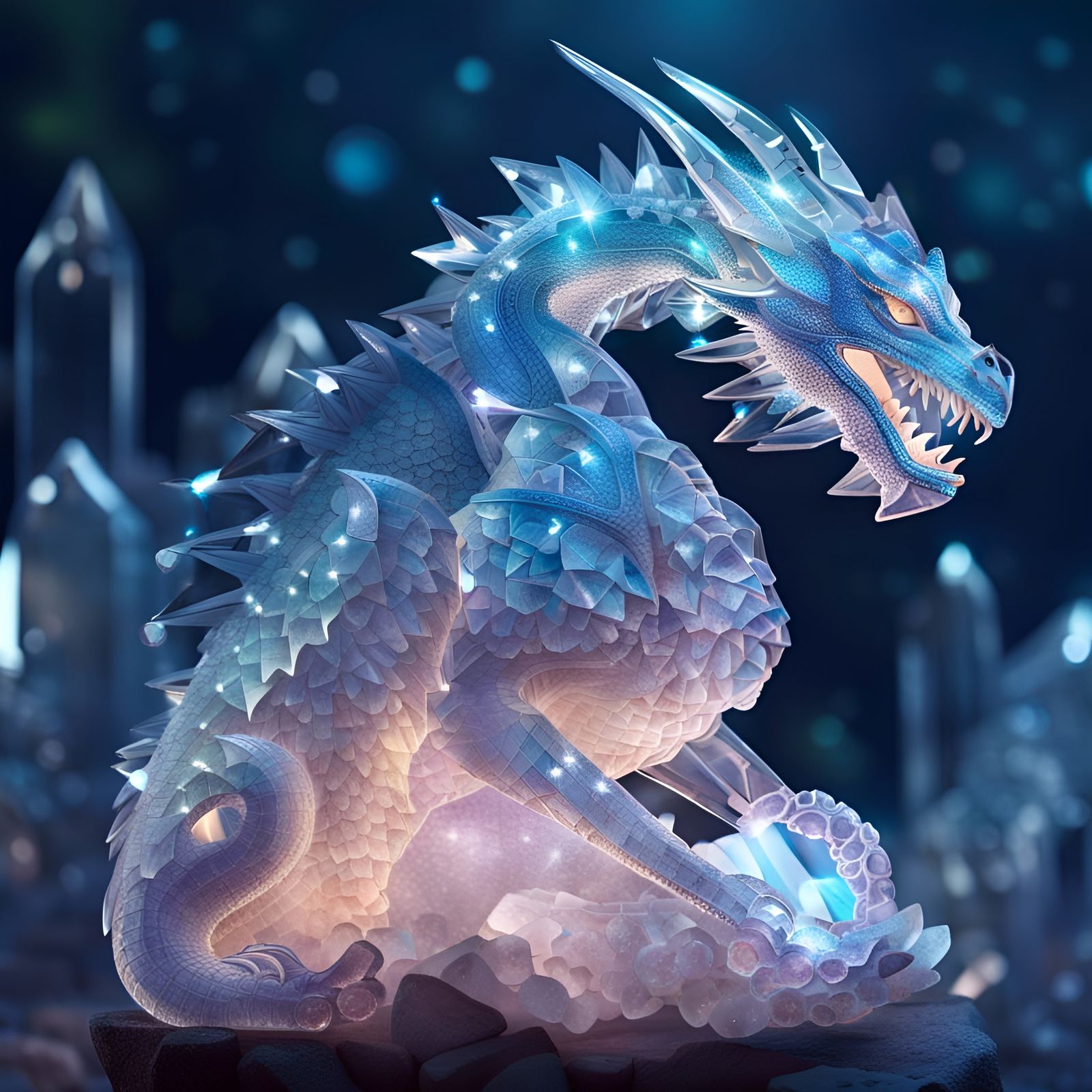 Crystal Dragon  by @Windra Storm