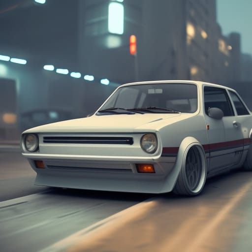 Vw mk1 rabbit, cyberpunk, 4k, wallpaper, futuristic, stance, tuning ...