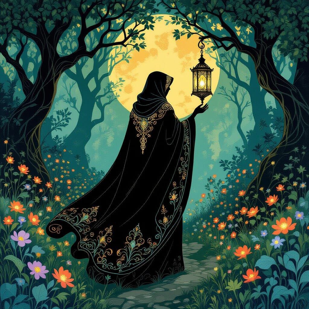 The Cloaked Keeper of the Lamp  by @ChronoScribe