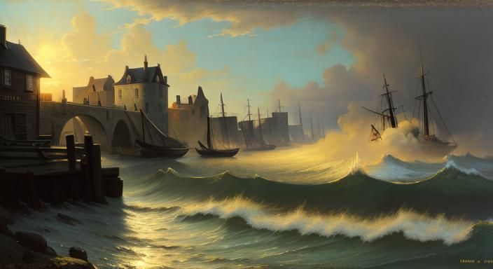 In the style of Andreas Achenbach