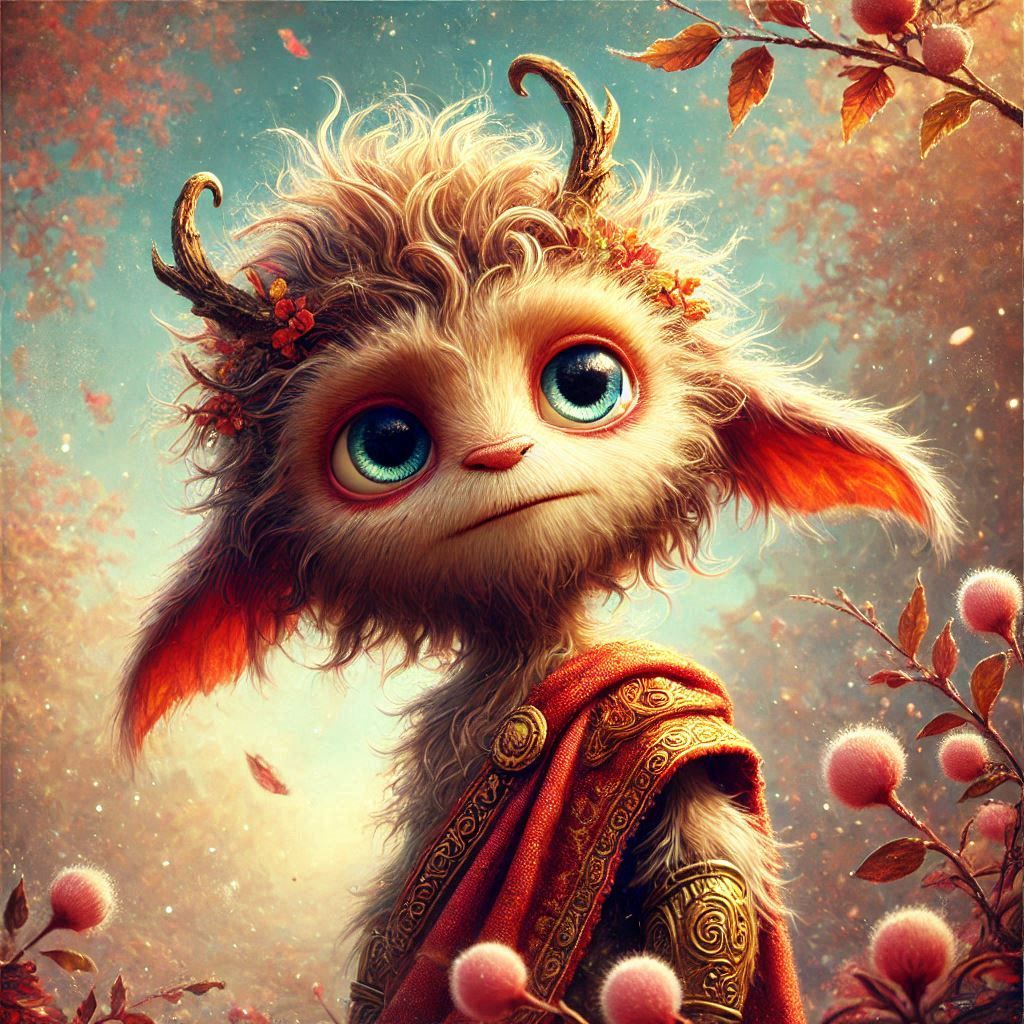 adorable fairy-tale fantasy creature portrait..