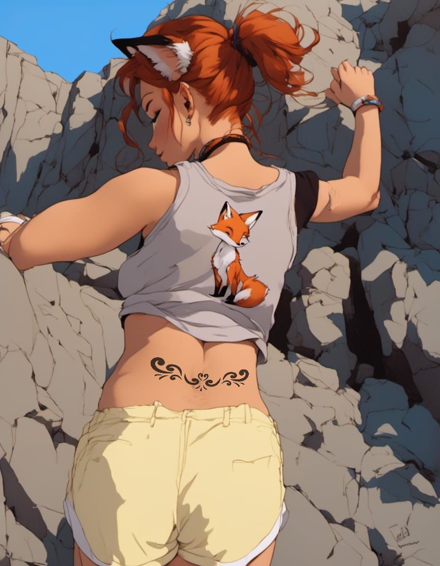 Fox-girl VIXEN on a run with Bec-E.