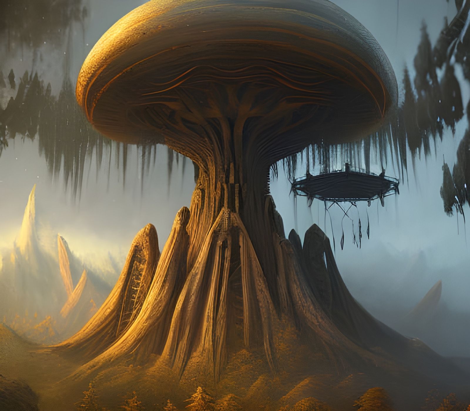 Alien world tree - AI Generated Artwork - NightCafe Creator