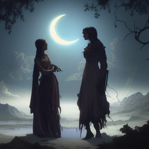 Moon Meeting  by @Reder