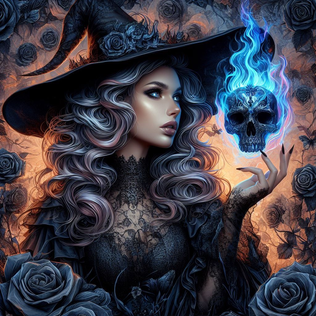 Blue Skull Witch
