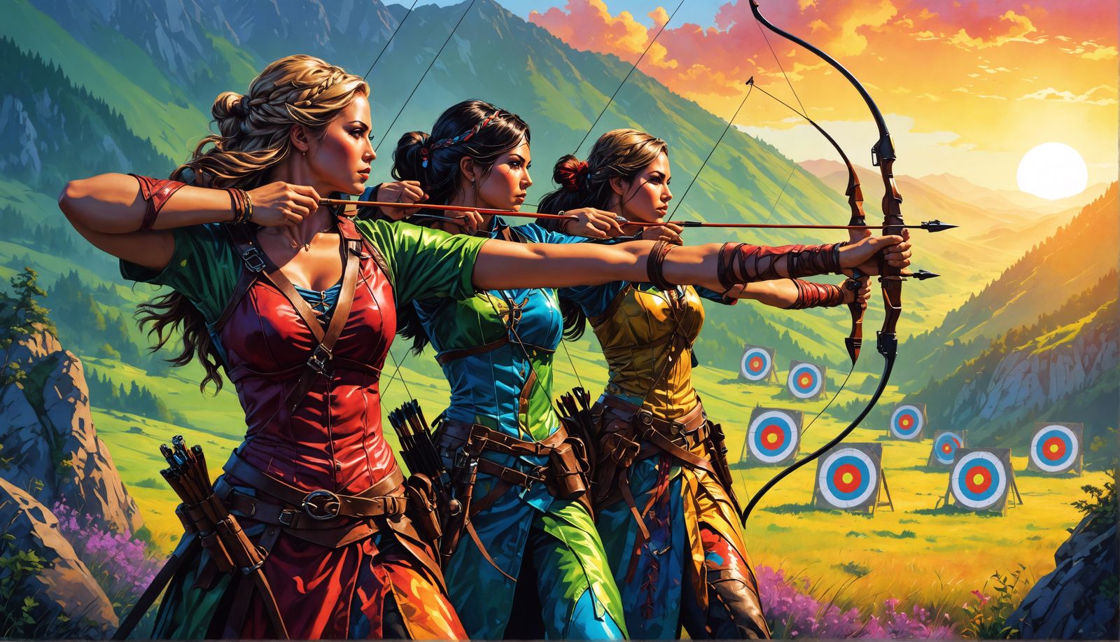 Three Female Archer's