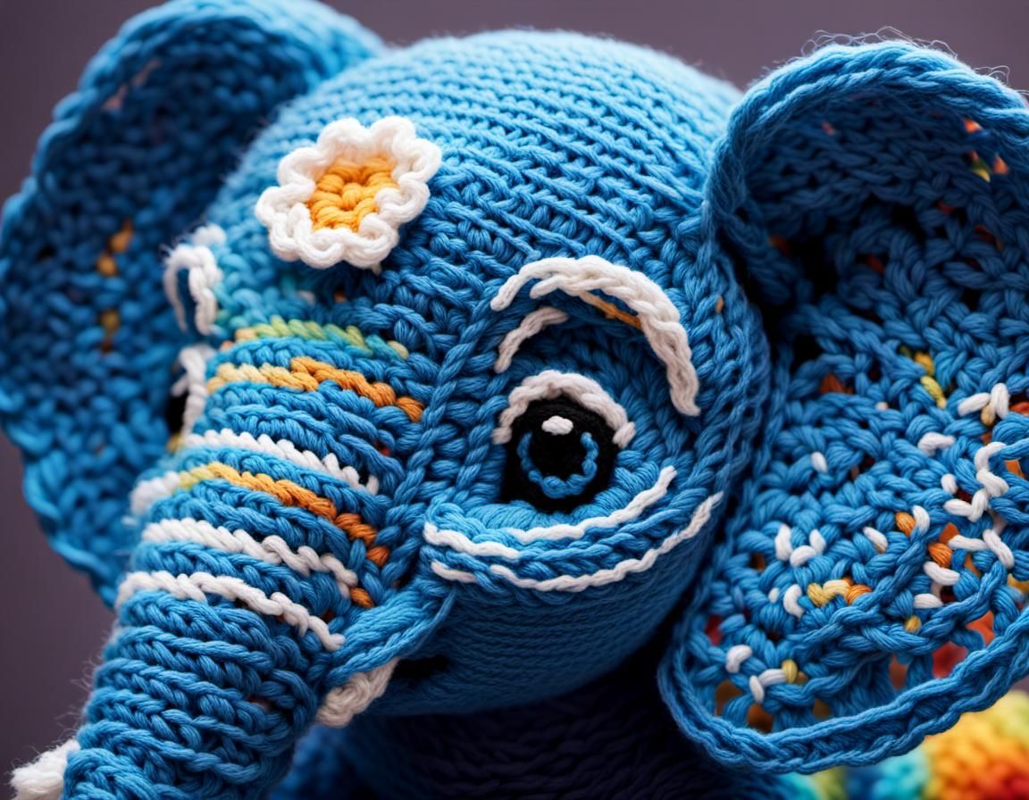 a blue elephant