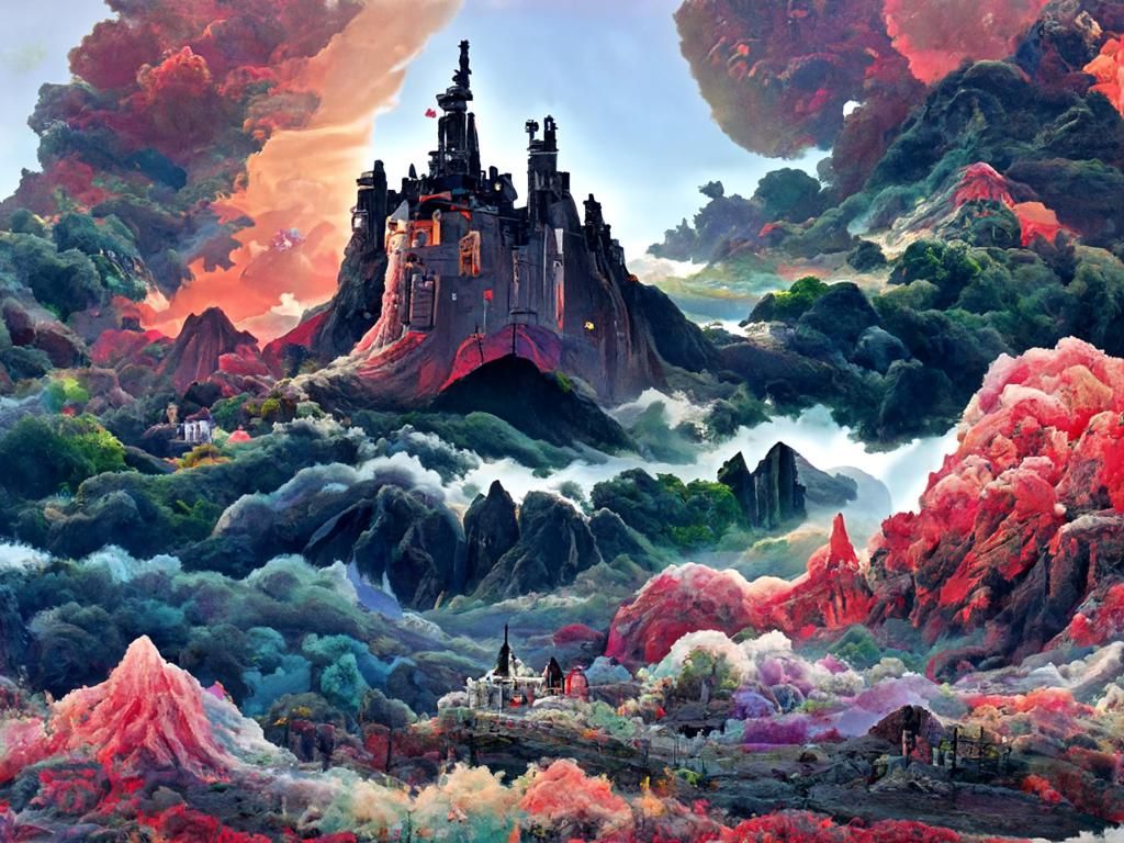 A beautifully strange painting of imposing castles by Benoit B ...