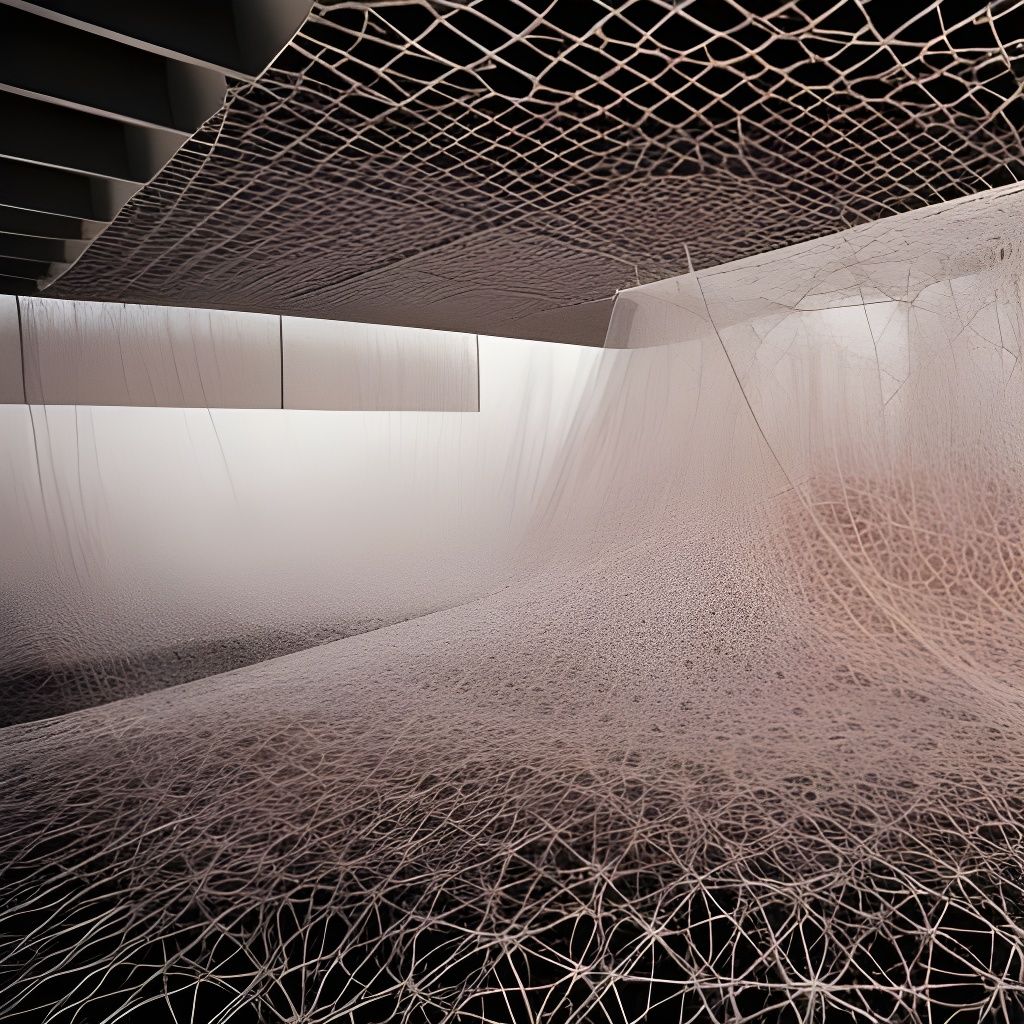 Enclosed Yarn Landscape 3 (homage to Chiharu Shiota)