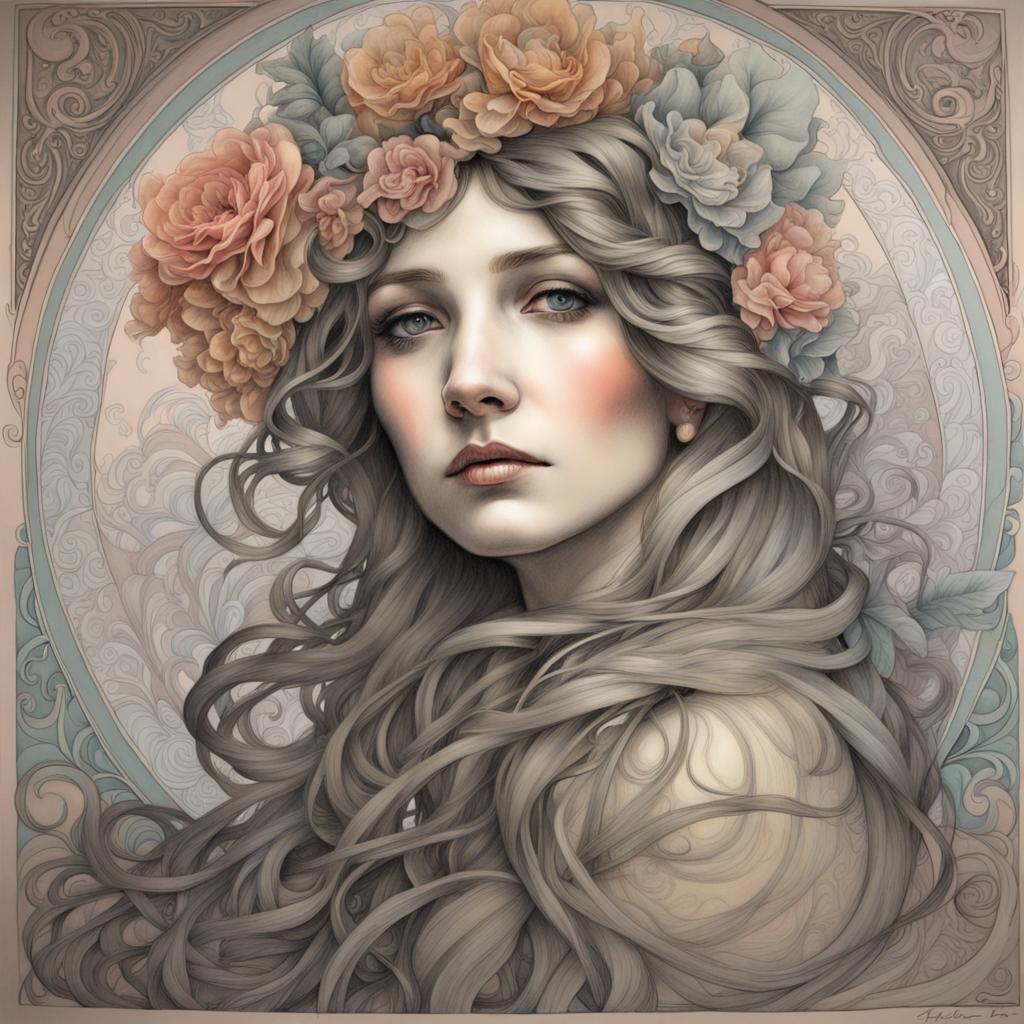 Flower girl - AI Generated Artwork - NightCafe Creator