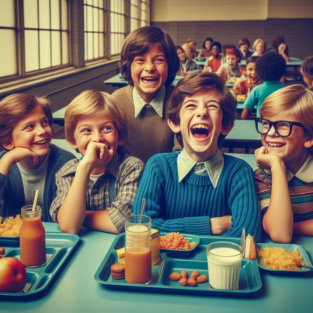 Hanging out with friends in the cafeteria  by @tttggg