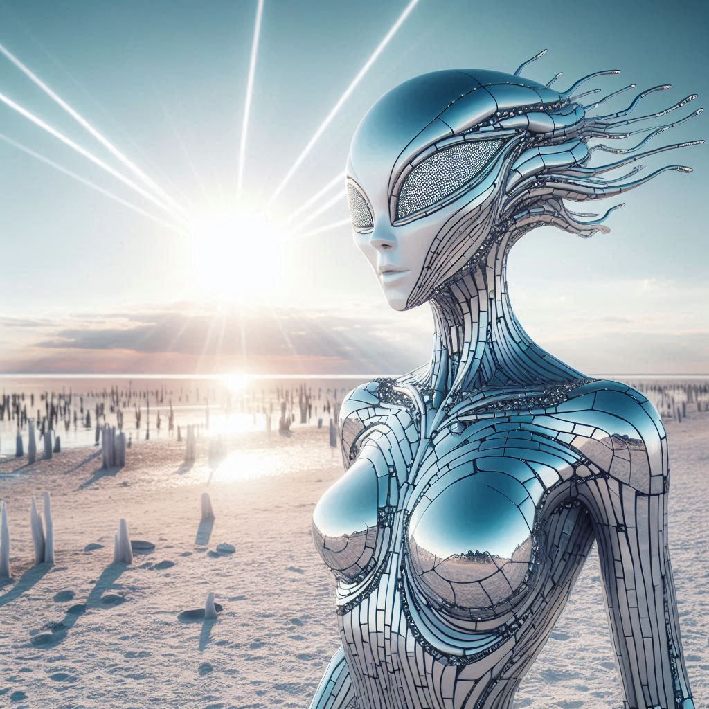 Alien at the beach
